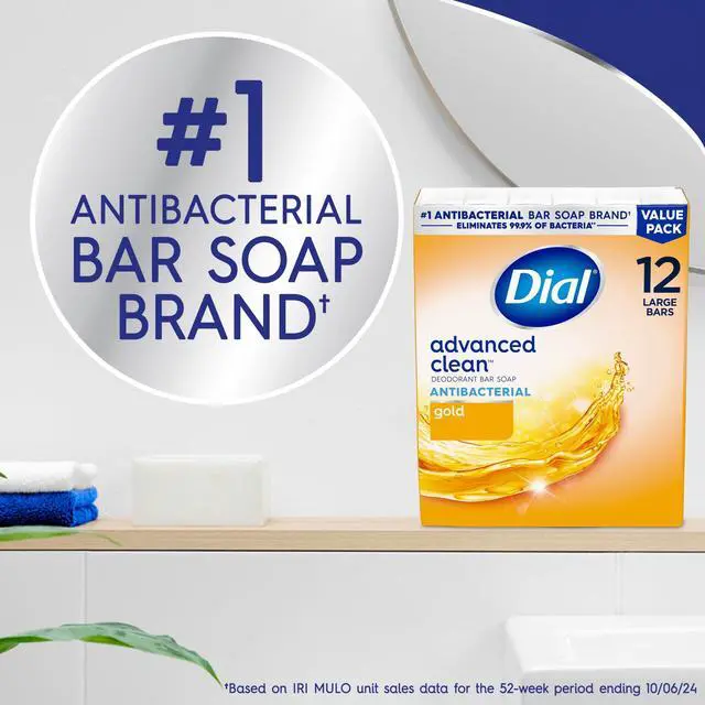 Alt view image 3 of 4 - Dial Gold Antibacterial Deodorant Bar Soap, Advanced Clean Deep Cleanse, 4 oz, 12 Bars
