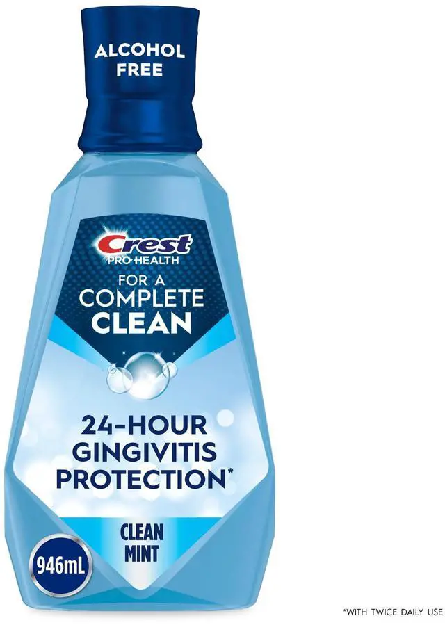 Main image of Crest Pro-Health Alcohol-Free Mouthwash, Clean Mint, 1L (33.8 fl oz)