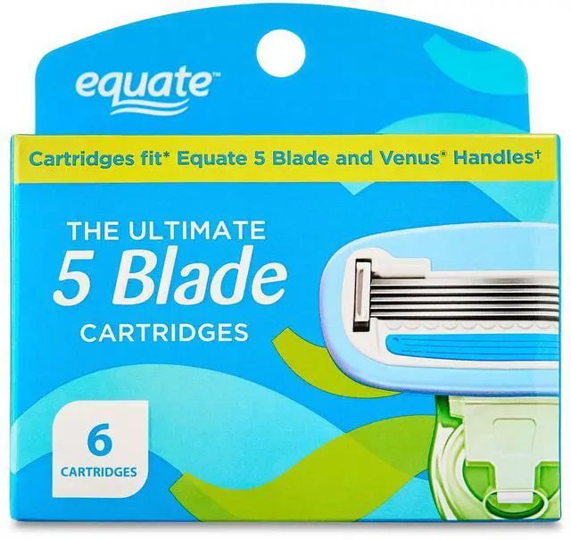 Main image of Equate Women's 5-Blade Cartridge Refills, 6 Count, for Equate 5-Blade and Gillette Venus Handles