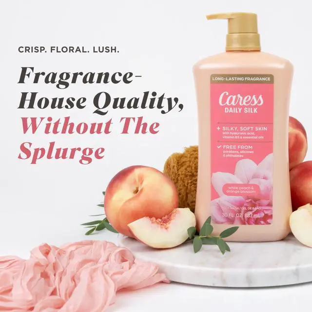 Alt view image 4 of 4 - Caress Daily Silk Moisturizing Body Wash with Hyaluronic Acid and Vitamin B3, 30 oz