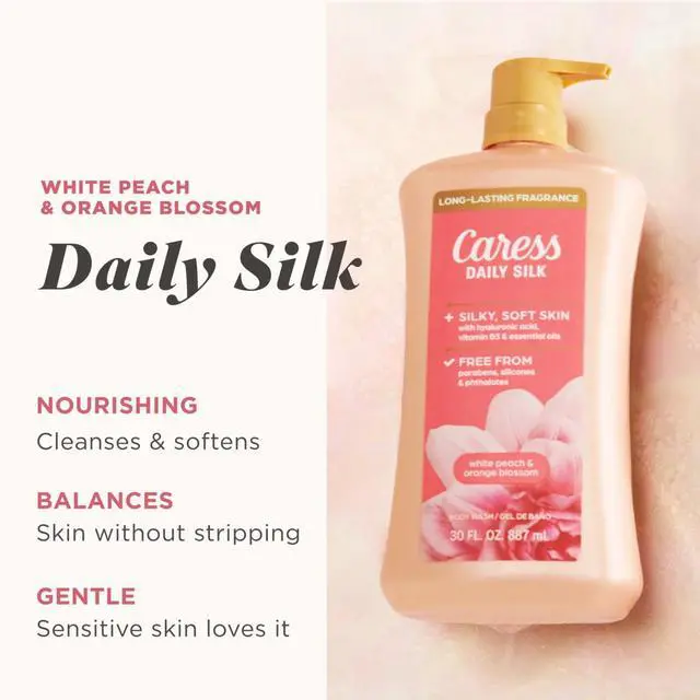Alt view image 2 of 4 - Caress Daily Silk Moisturizing Body Wash with Hyaluronic Acid and Vitamin B3, 30 oz