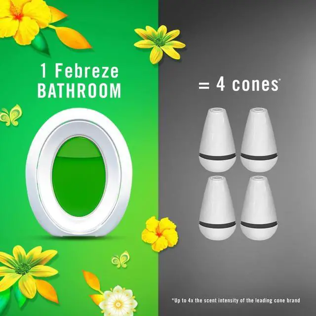 Alt view image 3 of 6 - Febreze Odor-Fighting Bath Air Freshener, Gain Original Scent, 3 Count