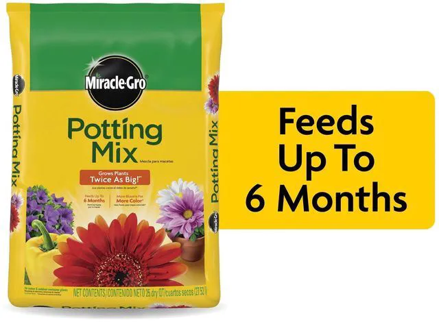 Main image of Miracle-Gro Potting Mix 25 qt for Indoor or Outdoor Potted Plants Flowers Shrubs