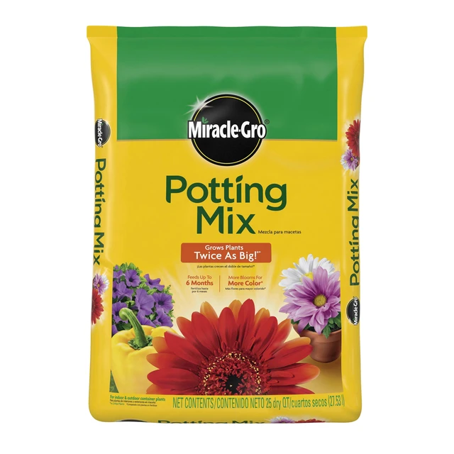 Alt view image 3 of 6 - Miracle-Gro Potting Mix 25 qt for Indoor or Outdoor Potted Plants Flowers Shrubs