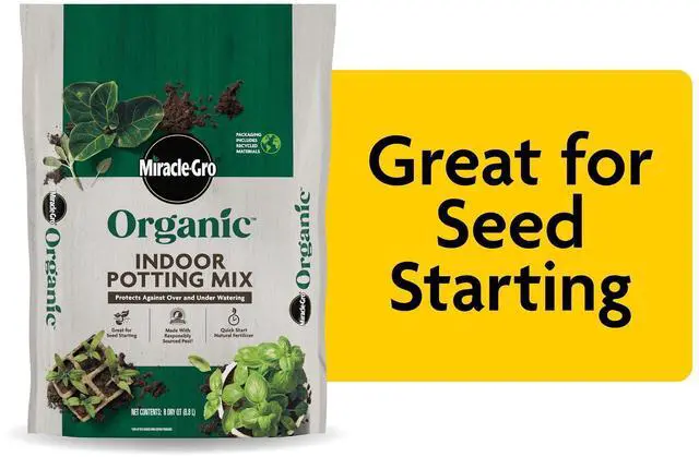 Main image of Miracle-Gro Organic Indoor Potting Mix, 8 qt, for Indoor Container Plants