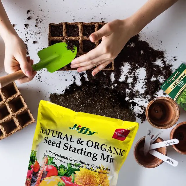 Alt view image 2 of 5 - Jiffy Natural & Organic Seed Starter Mix, 12 QT, Garden Soil