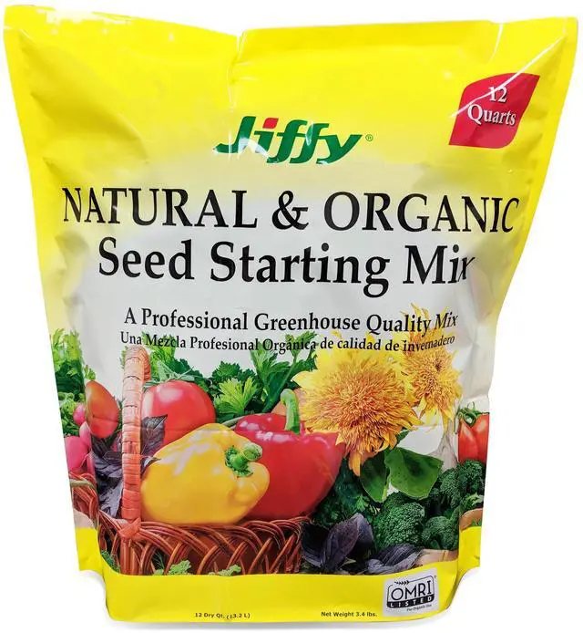 Alt view image 5 of 5 - Jiffy Natural & Organic Seed Starter Mix, 12 QT, Garden Soil