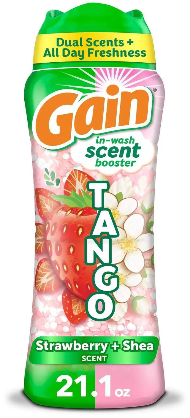 Main image of Gain Tango 2-in-1 In-Wash Scent Booster Laundry Scent Beads, Dual Strawberry & Shea Scent, 21.1 oz