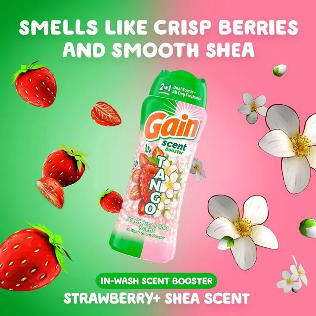 Alt view image 5 of 5 - Gain Tango 2-in-1 In-Wash Scent Booster Laundry Scent Beads, Dual Strawberry & Shea Scent, 21.1 oz