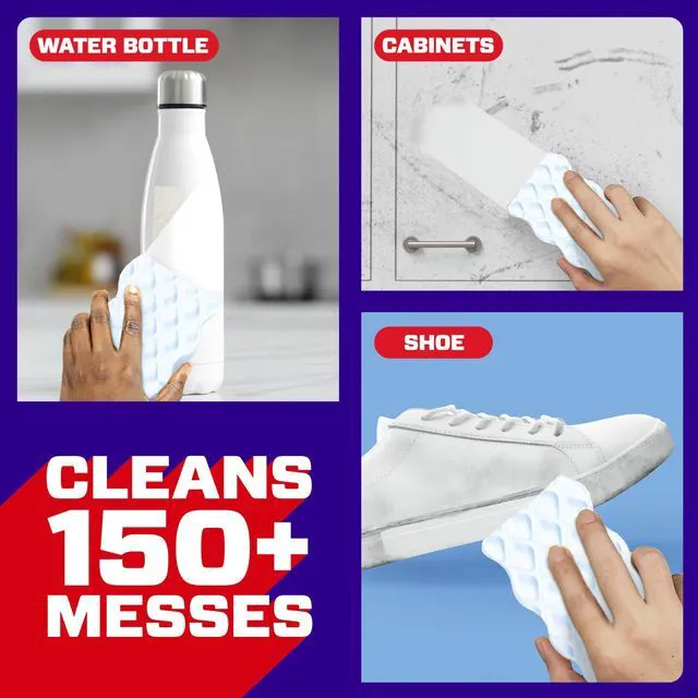 Alt view image 3 of 7 - Mr. Clean Magic Eraser 12ct Melamine Pads, All Purpose Cleaner Cleaning Scrubber for Wall, Sneaker, Kitchen, Bathroom, Shower, Whole Home Extra Durable Cleaning Supplies