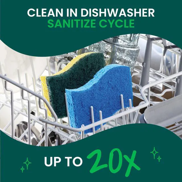 Alt view image 6 of 6 - Scotch-Brite Heavy Duty Scrub Sponge, 6 Pack