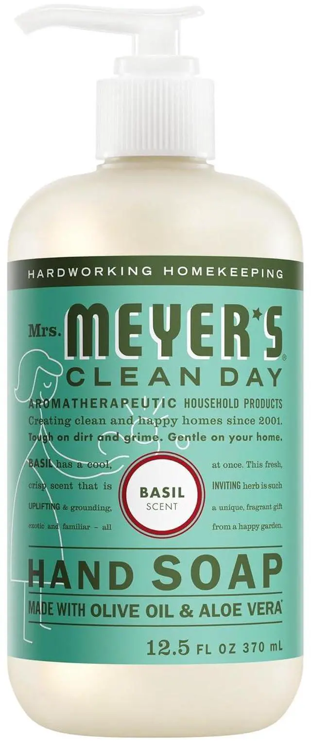 Main image of MRS. MEYER'S CLEAN DAY Basil Scent Hand Soap, 12.5 Fl Oz Bottle