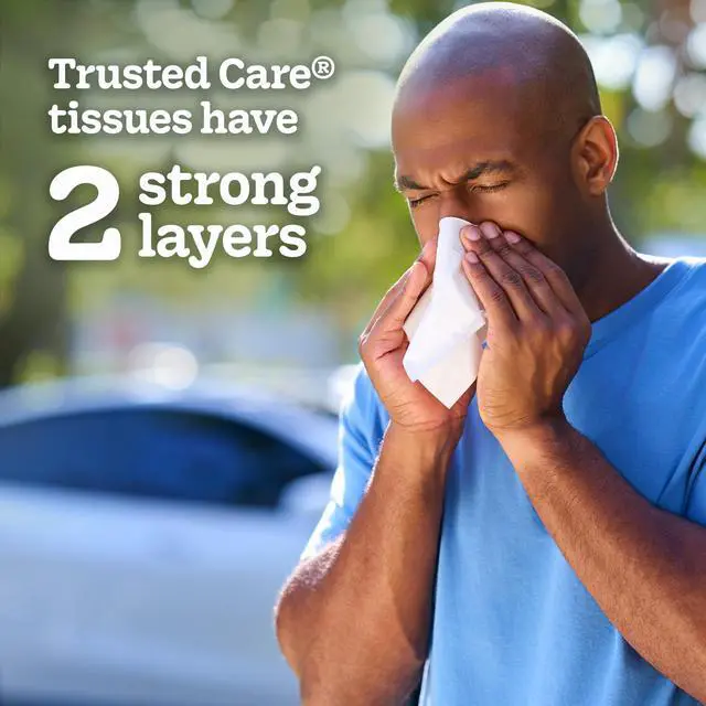 Alt view image 6 of 6 - Kleenex Trusted Care Facial Tissues, 160 Tissues per Box, 3 Flat Boxes