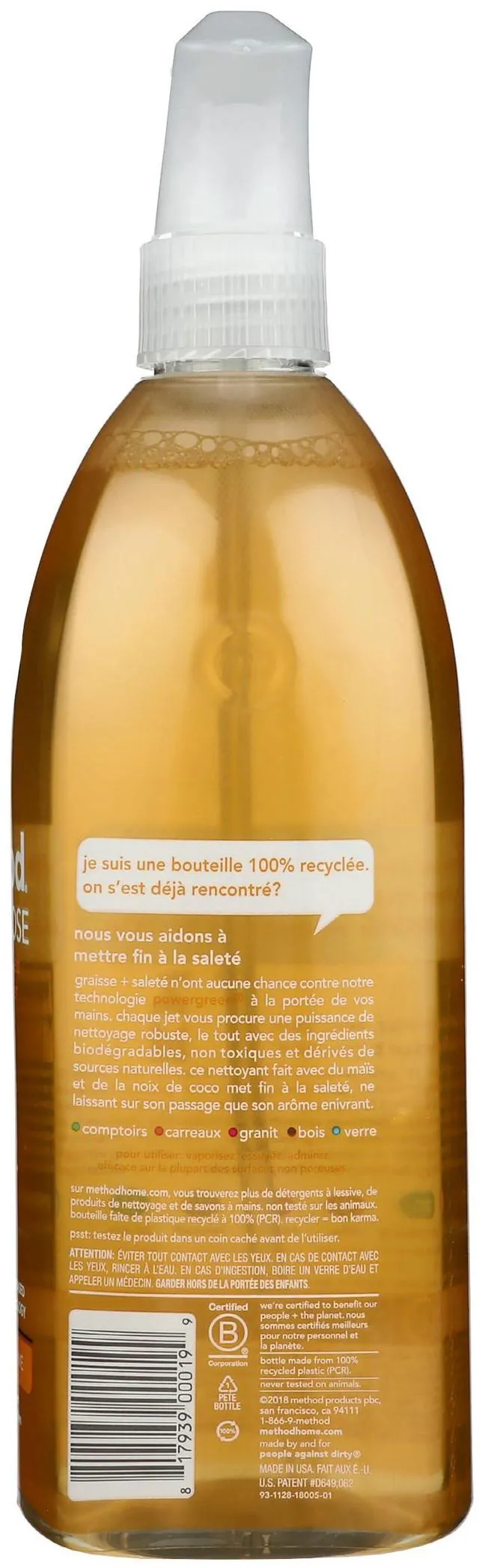 Alt view image 5 of 7 - Method All Purpose Surface Cleaner Spray, Naturally Derived, Ginger Yuzu, 28 Ounce