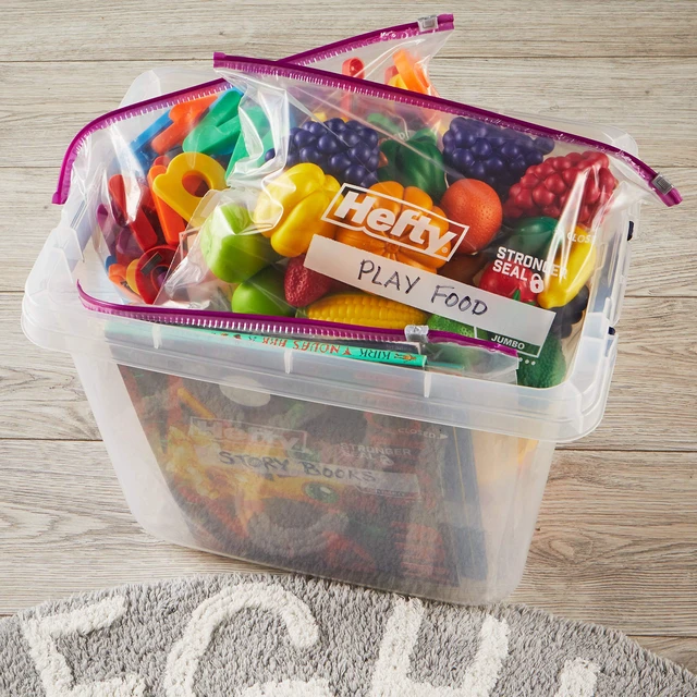 Alt view image 4 of 5 - Hefty Extra Large 2.5 Gallon Slider Jumbo Storage Bags, 12 Count