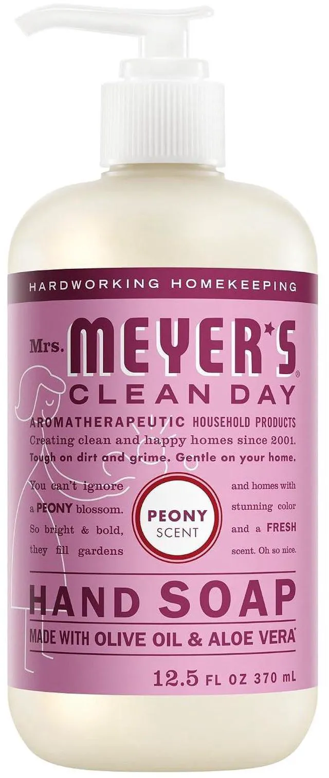 Main image of Mrs. Meyer's Clean Day Hand Soap, Peony Scent, 12.5Fl Oz Bottle
