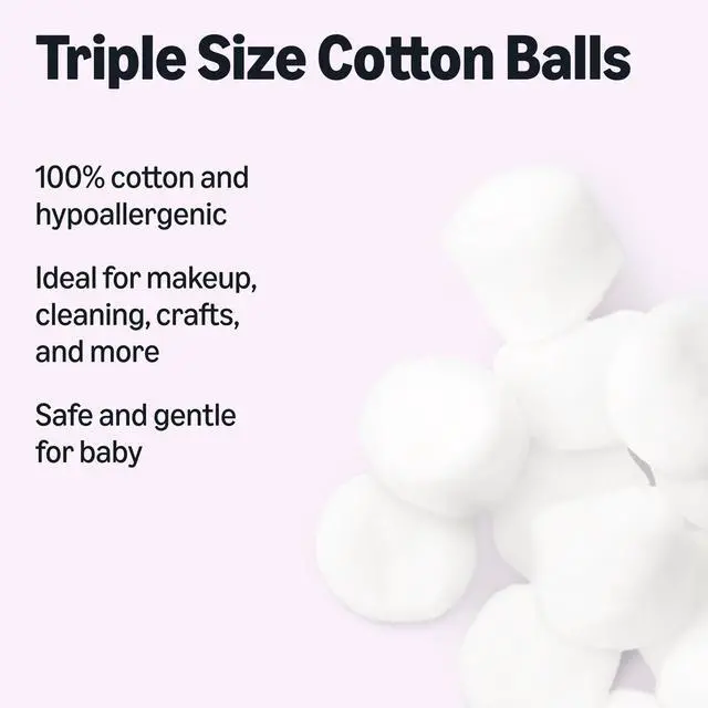Alt view image 3 of 6 - Amazon Basics Cotton Balls for Skincare and Makeup Removal, 200 Count