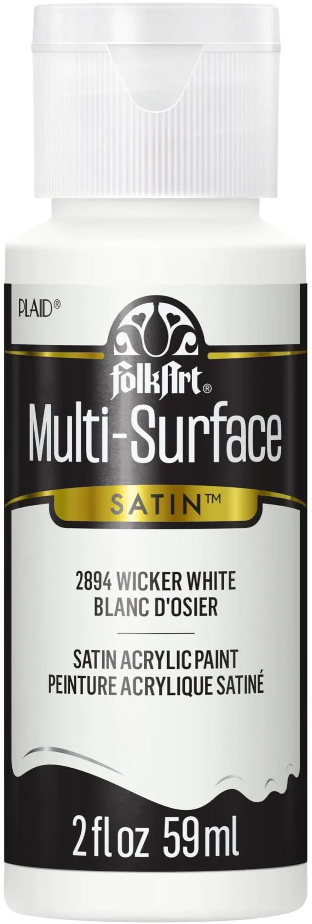 Main image of FolkArt 2894 Multi-Surface Paint Assorted Colors, Wicker White, 2oz