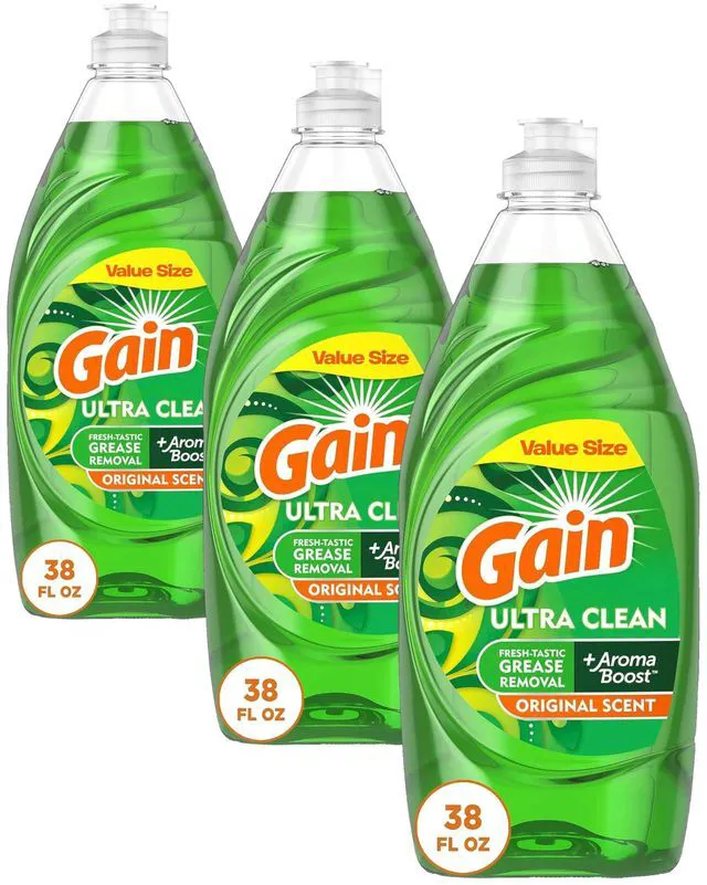 Main image of Gain Ultra Dish Soap, Original Scent, 38Fl Oz (Pack of 3)