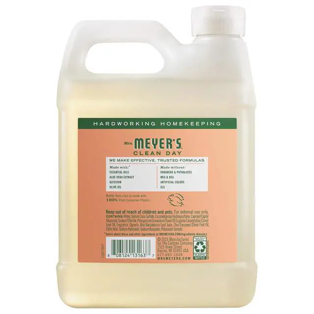 Alt view image 6 of 6 - Mrs. Meyer's Clean Day Hand Soap Refill, Geranium Scent, 33 Fl Oz Bottle