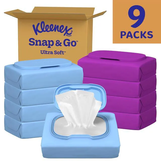 Alt view image 4 of 6 - Kleenex Snap & Go Ultra Soft Facial Tissues, 9 Packs, 25 Tissues per Pack