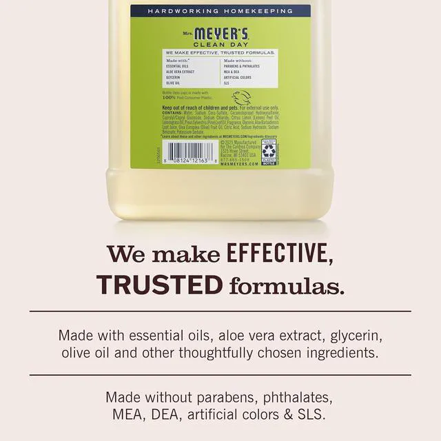 Alt view image 5 of 6 - Mrs. Meyer's Clean Day Hand Soap Refill, Lemon Verbena Scent, 33 Fl Oz