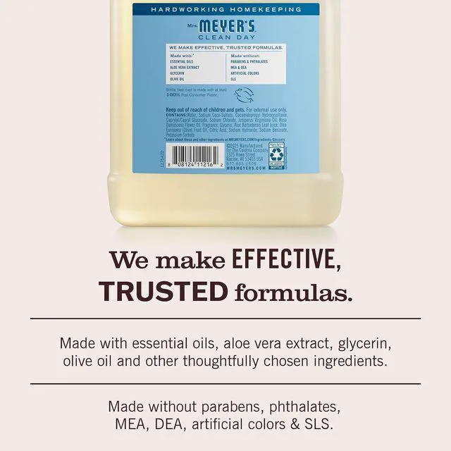 Alt view image 4 of 6 - Mrs. Meyer's Clean Day Hand Soap Refill, Rain Water Scent, 33 Fl Oz Bottle