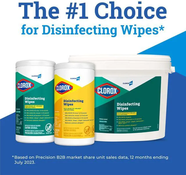 Alt view image 5 of 6 - CloroxPro Disinfecting Wipes, Fresh Scent, 75 Count