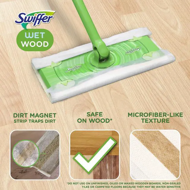 Alt view image 3 of 7 - Swiffer Heavy Duty Wet Multi-Surface Cloth Refills for Hardwood Floors, 20 Count