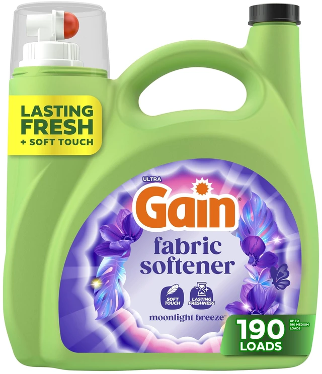 Main image of Gain Moonlight Breeze Liquid Laundry Fabric Softener & Conditioner, Long Lasting Scent, Softens, Reduces Static & Wrinkles, 140 fl oz