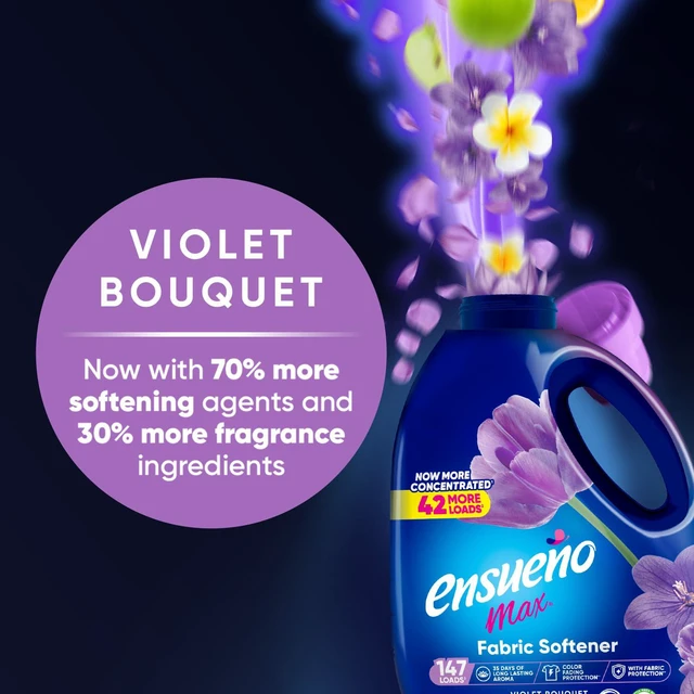 Alt view image 5 of 6 - Ensueo Max Liquid Fabric Softener - Violet Bouquet Scent - 125 fl oz