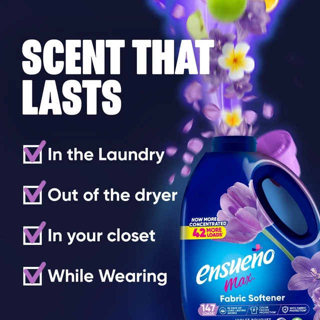 Alt view image 3 of 6 - Ensueo Max Liquid Fabric Softener - Violet Bouquet Scent - 125 fl oz