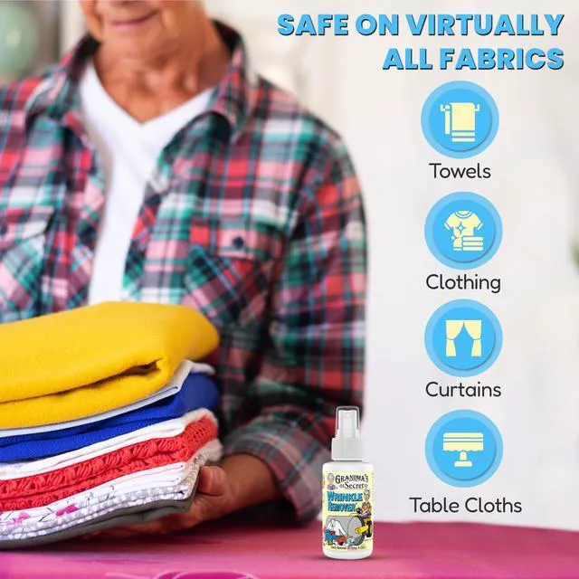 Alt view image 4 of 7 - Grandma's Secret Wrinkle Remover Spray, Fabric Refresher, Chlorine Bleach and Toxin-Free, 3oz