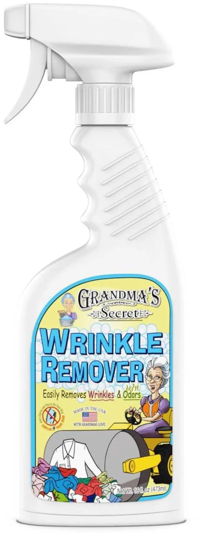 Main image of Grandma's Secret Wrinkle Remover Spray, 16 oz, Wrinkle Release & Fabric Refresher, Chlorine, Bleach and Toxin-Free