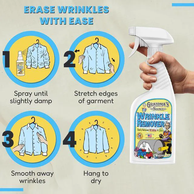 Alt view image 7 of 7 - Grandma's Secret Wrinkle Remover Spray, 16 oz, Wrinkle Release & Fabric Refresher, Chlorine, Bleach and Toxin-Free