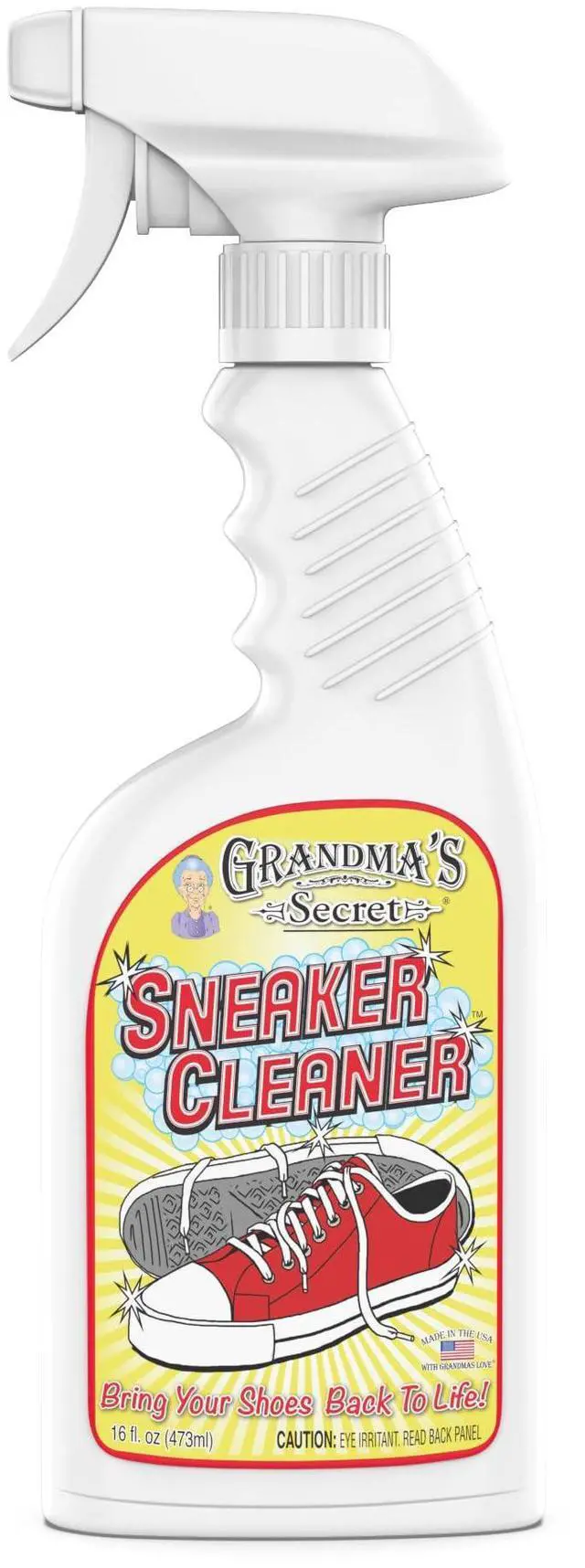 Main image of Grandma's Secret Shoe Cleaner 16 oz - Stain Remover Spray for Rubber, Canvas, Leather, Sneakers, Outdoor Shoes, Slippers, Moccasins