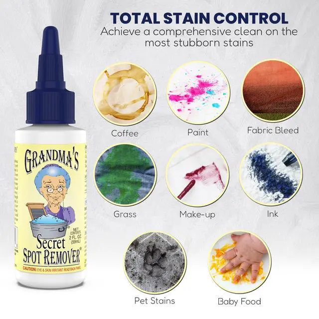 Alt view image 6 of 7 - Grandma's Secret Spot Remover Gel - 2 Oz Travel Size Fabric Stain Remover, Chlorine, Bleach and Toxin-Free, Removes Oil, Paint, Blood and Pet Stains