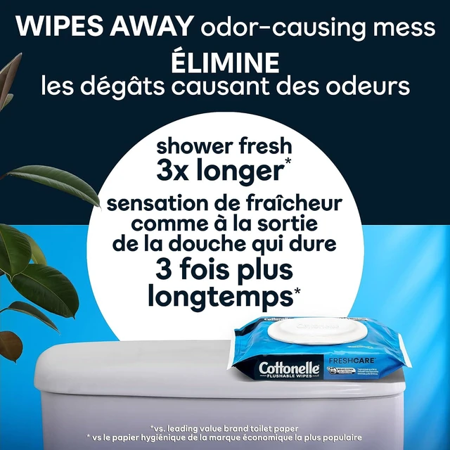 Alt view image 6 of 7 - Cottonelle Flushable Wet Wipes for Adults, 1 Flip-Top Pack, 42 Wipes, Alcohol-Free, Plastic Free