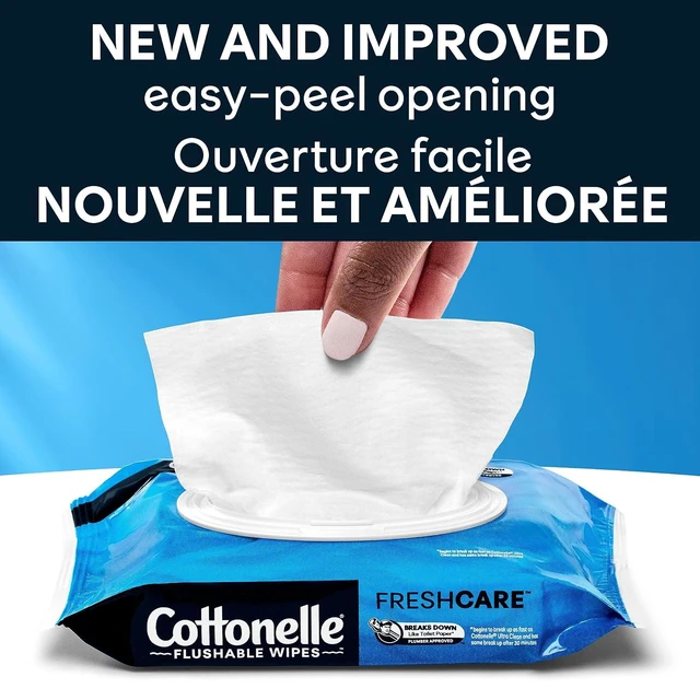 Alt view image 2 of 7 - Cottonelle Flushable Wet Wipes for Adults, 1 Flip-Top Pack, 42 Wipes, Alcohol-Free, Plastic Free
