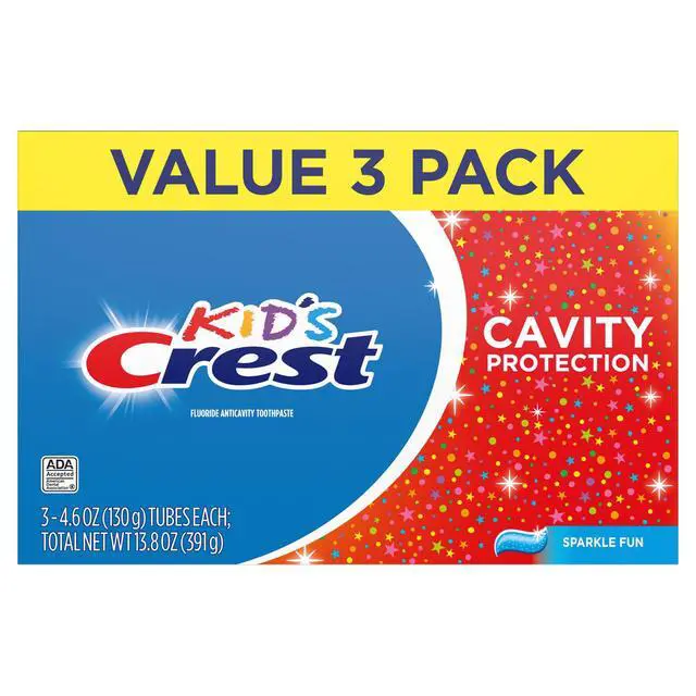Alt view image 5 of 7 - Crest Kid's Cavity Protection Toothpaste, Sparkle Fun, 4.6 Oz (Pack of 3), For Children & Toddlers 2+