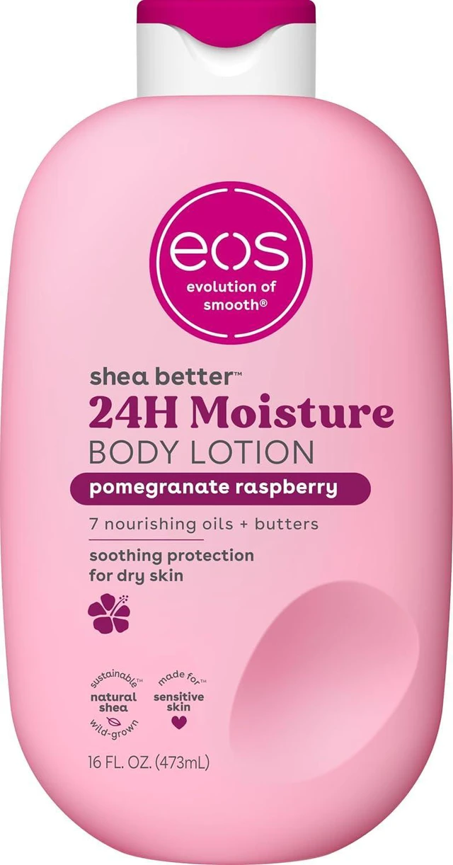 Main image of Eos 24H Moisture Shea Better Body Lotion, Pomegranate Raspberry, 16fl oz