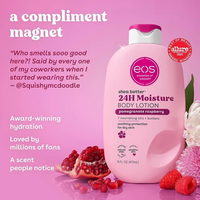 Alt view image 6 of 6 - Eos 24H Moisture Shea Better Body Lotion, Pomegranate Raspberry, 16fl oz
