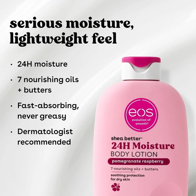Alt view image 5 of 6 - Eos 24H Moisture Shea Better Body Lotion, Pomegranate Raspberry, 16fl oz