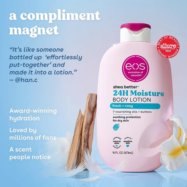 Alt view image 6 of 6 - Eos Natural Shea Better Body Lotion, Fresh & Cozy, 16 fl oz