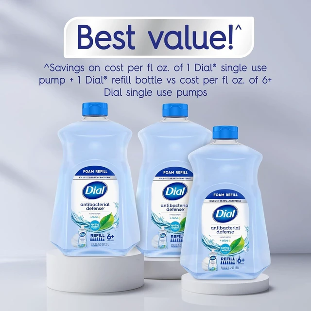 Alt view image 2 of 6 - Dial Antibacterial Defense Foaming Hand Soap Refill 52 Fl Oz Spring Water