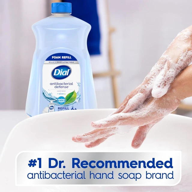 Alt view image 3 of 6 - Dial Antibacterial Defense Foaming Hand Soap Refill 52 Fl Oz Spring Water