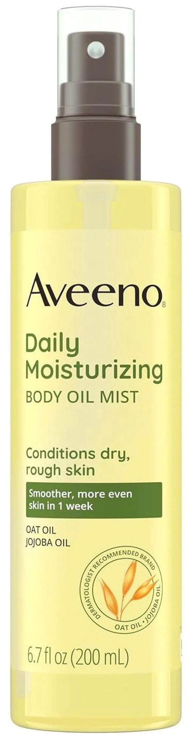 Main image of Aveeno Daily Moisturizing Body Oil Mist 6.7 fl. oz Oat Oil, Jojoba Oil for Rough, Dry, Sensitive Skin, Paraben- & Silicone-Free