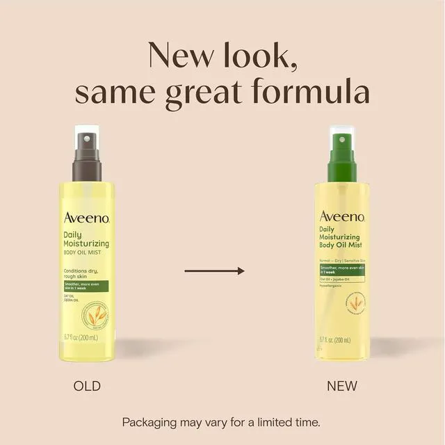 Alt view image 6 of 6 - Aveeno Daily Moisturizing Body Oil Mist 6.7 fl. oz Oat Oil, Jojoba Oil for Rough, Dry, Sensitive Skin, Paraben- & Silicone-Free