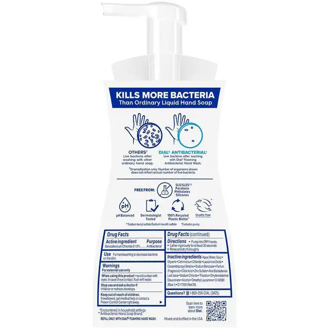 Alt view image 6 of 7 - Dial Antibacterial Foaming Hand Wash, Soothing White Tea, 7.5fl oz