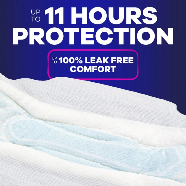 Alt view image 3 of 6 - Always Maxi Overnight Pads with Wings, Size 5, Extra Heavy Overnight Absorbency, Unscented, 36 Count